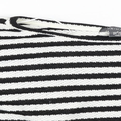 Primark  Womens White Striped  Pullover Jumper Size S