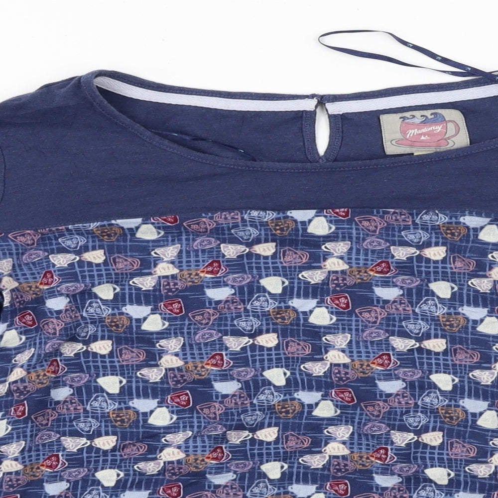 MANTARAY Womens Blue   Basic T-Shirt Size 12