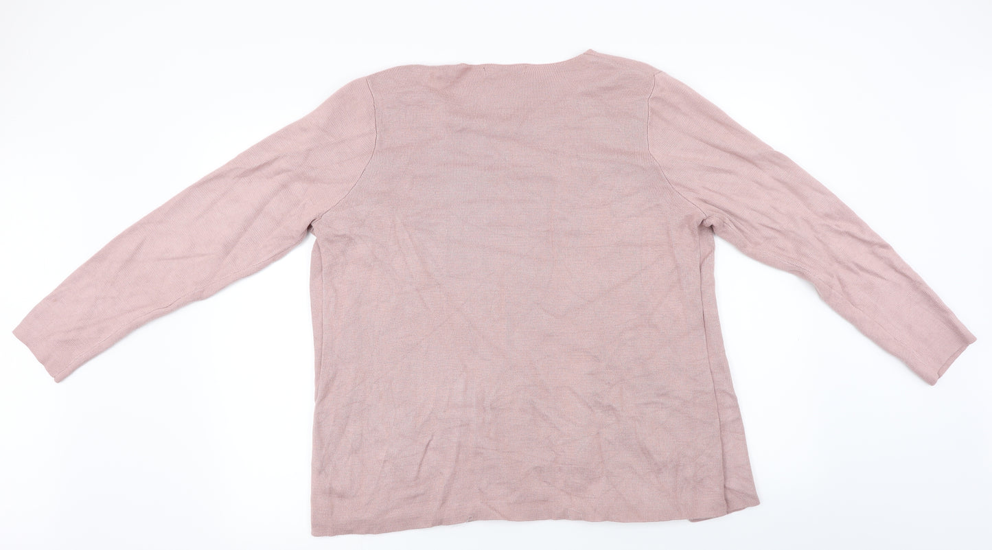 Bonmarché  Womens Pink   Pullover Jumper Size L