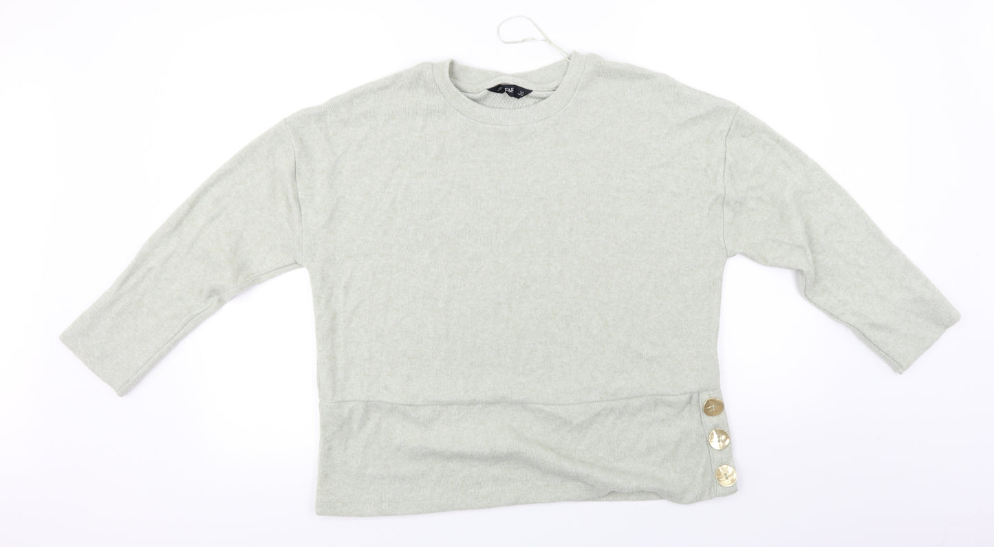 F&F  Womens Green   Pullover Jumper Size 10