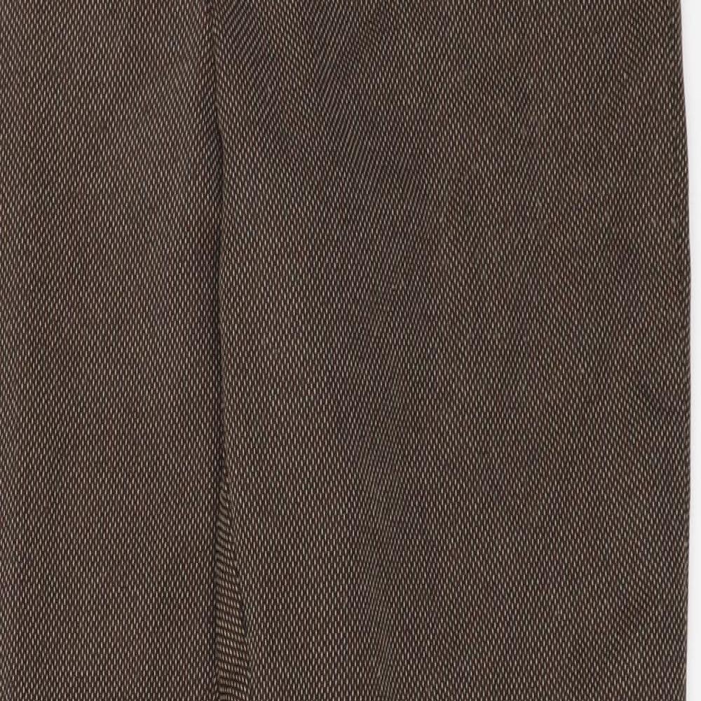 Marks and Spencer  Womens Brown   Trousers  Size 8 L23 in