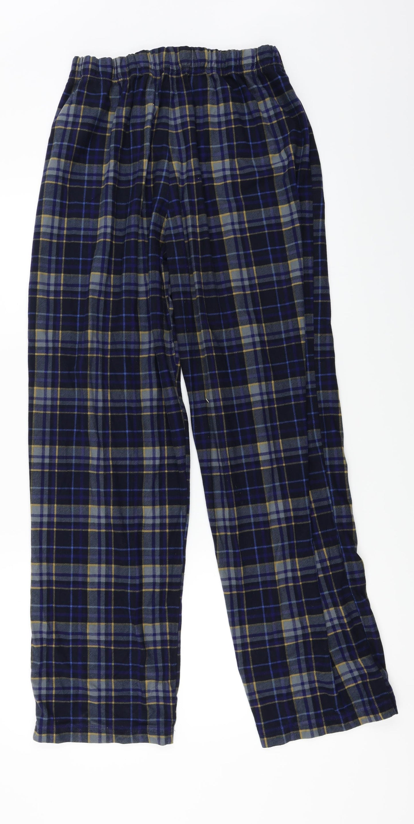 F&F  Mens Blue Check  Trousers  Size M L28 in