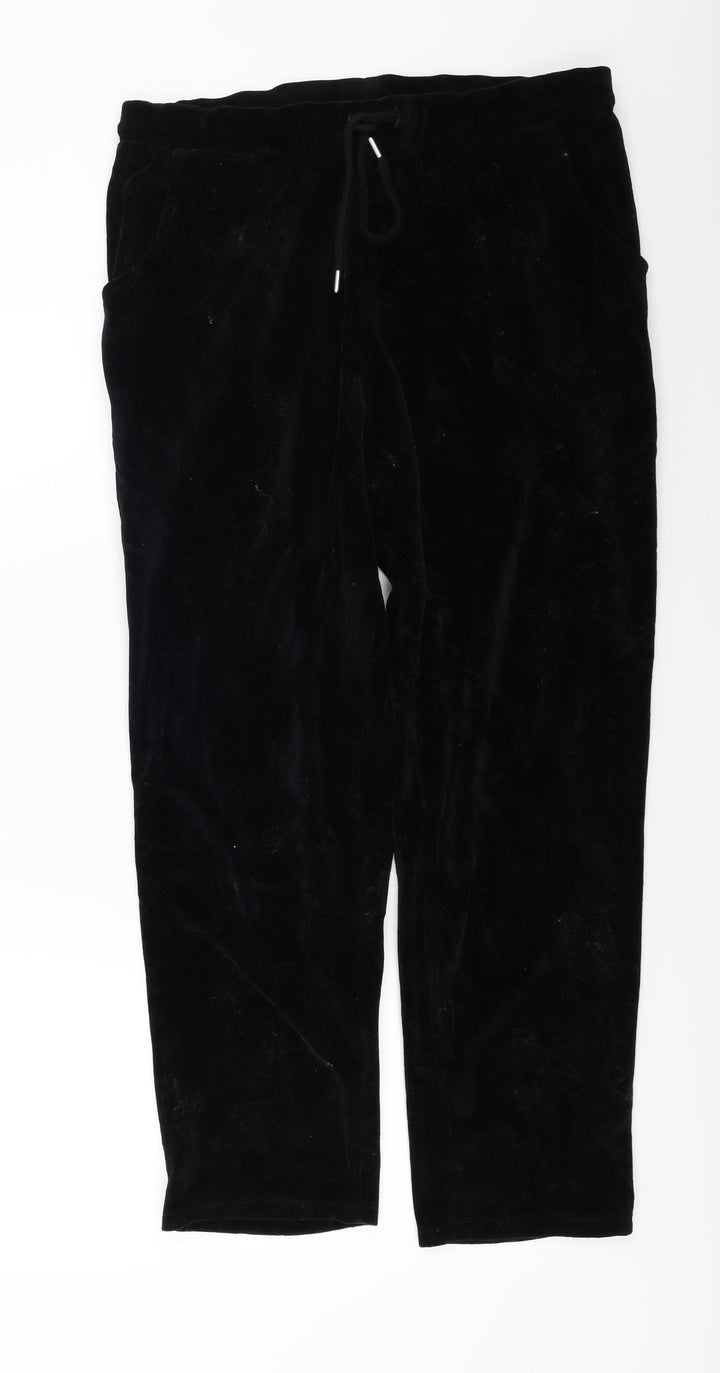 M&Co Womens Black Trousers Size 16 L25 in