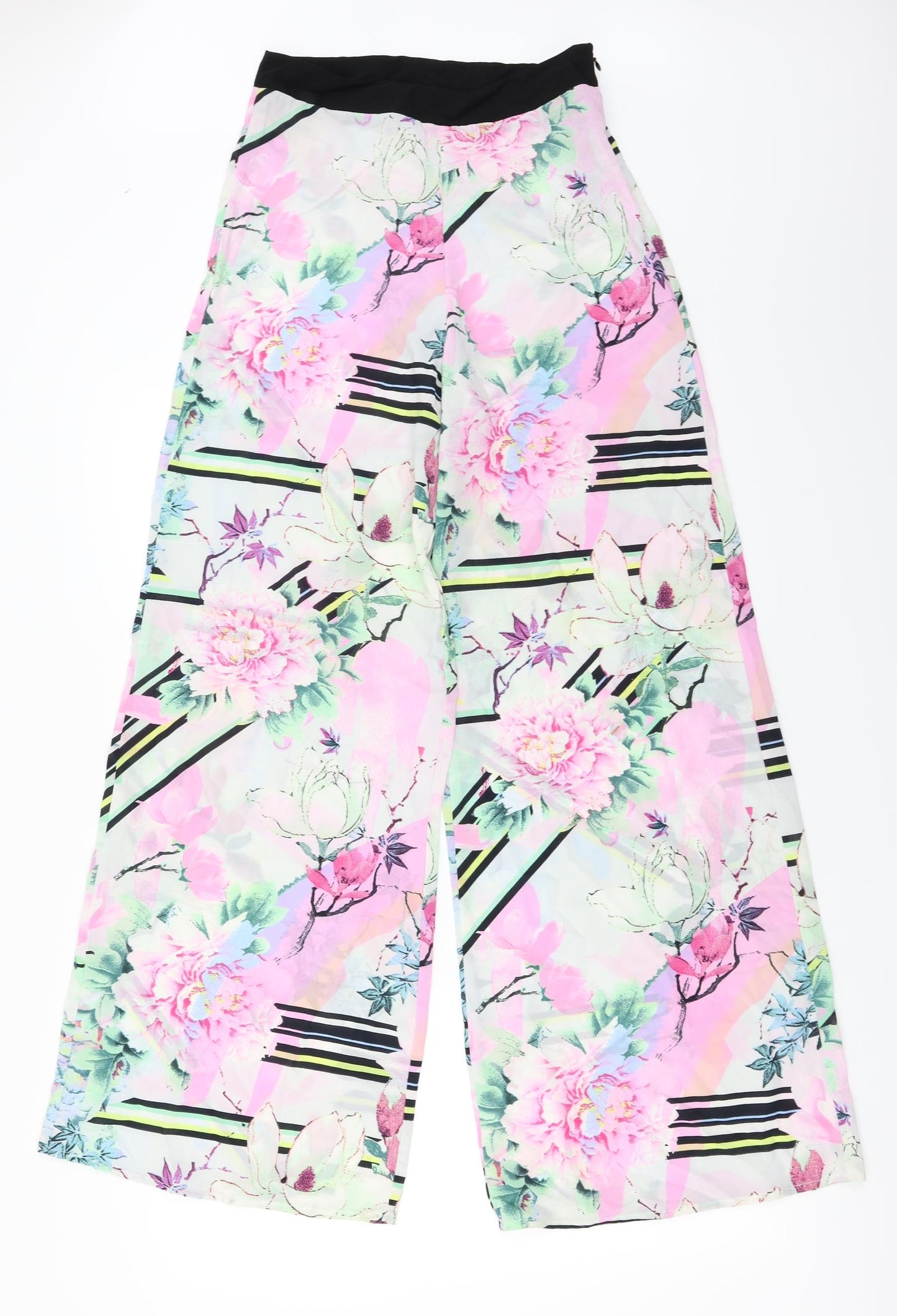 River Island  Womens Pink Floral  Trousers  Size 6 L29 in
