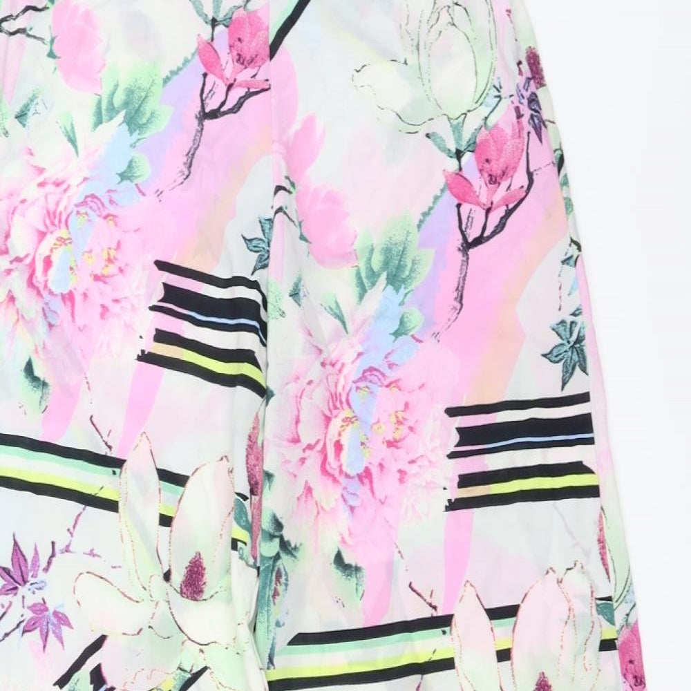 River Island  Womens Pink Floral  Trousers  Size 6 L29 in