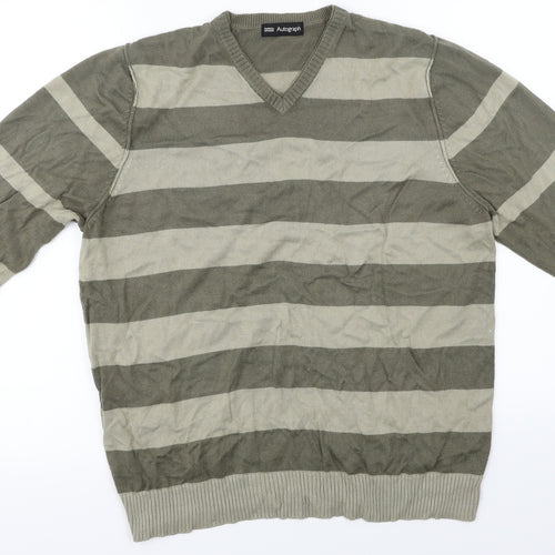 Marks and Spencer  Womens Brown Striped  Pullover Jumper Size L