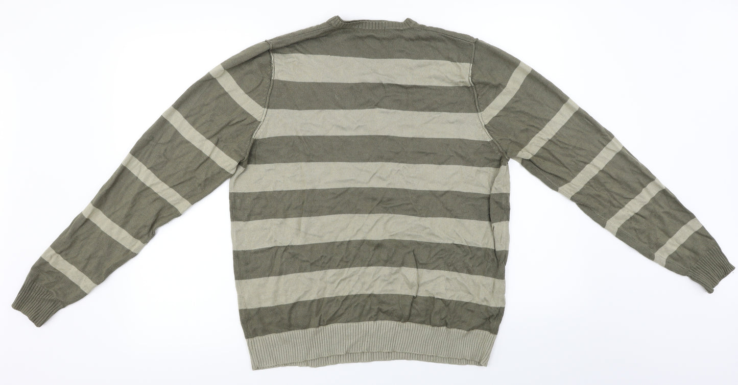 Marks and Spencer  Womens Brown Striped  Pullover Jumper Size L