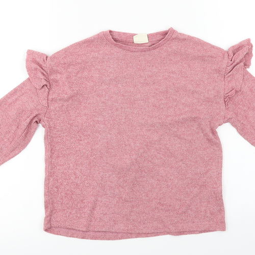 Zara  Girls Pink   Pullover Jumper Size 7 Years