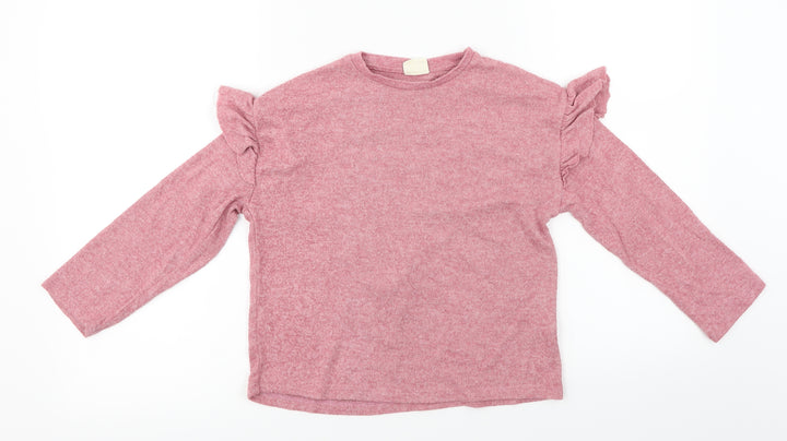 Zara  Girls Pink   Pullover Jumper Size 7 Years