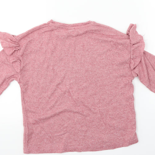 Zara  Girls Pink   Pullover Jumper Size 7 Years