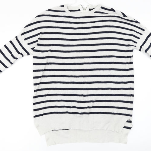 Atmosphere  Womens Grey Striped  Pullover Jumper Size 12