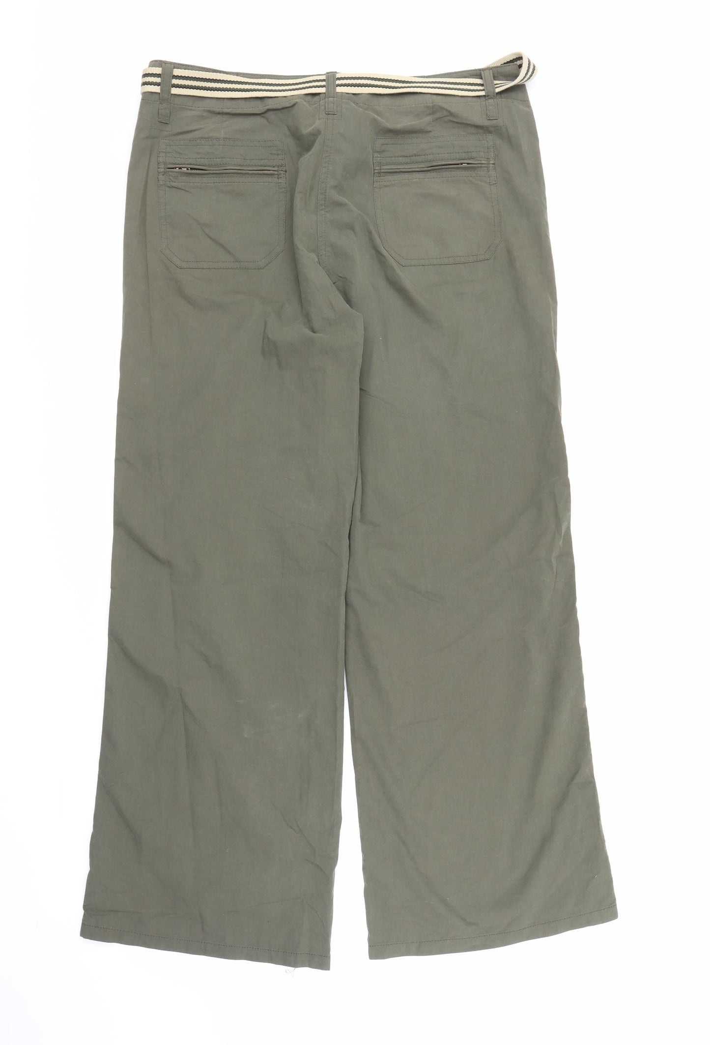 TU Womens Green   Carpenter Trousers Size 14 L29 in - Belt included