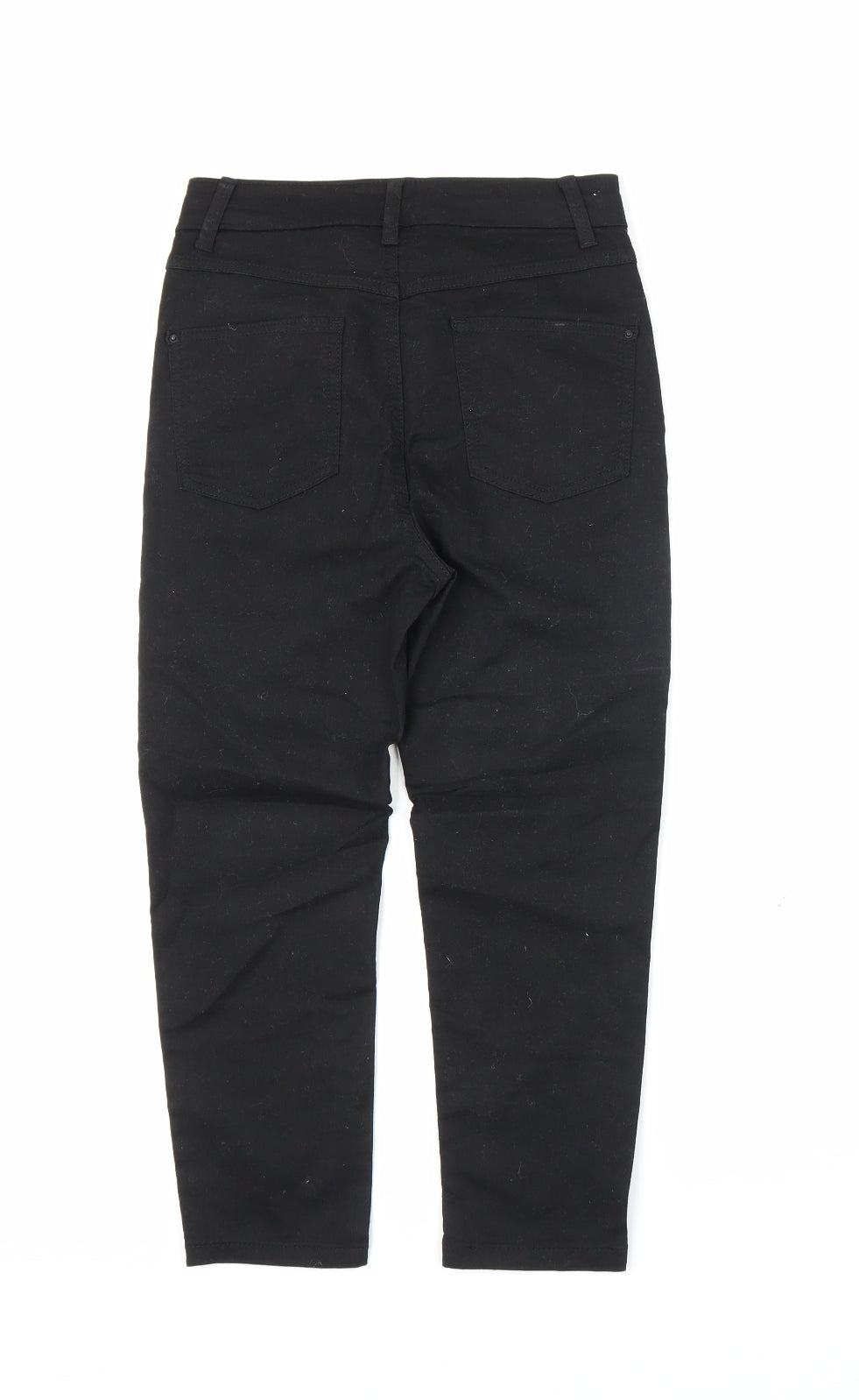 M&S Womens Black  Denim Cropped Jeans Size 8 L21 in