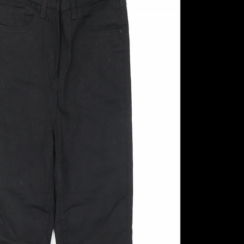 M&S Womens Black  Denim Cropped Jeans Size 8 L21 in