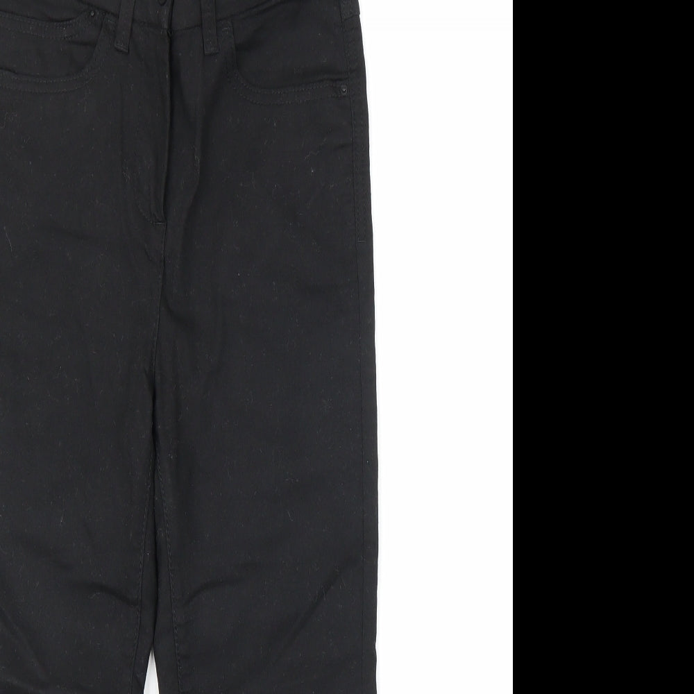 M&S Womens Black  Denim Cropped Jeans Size 8 L21 in