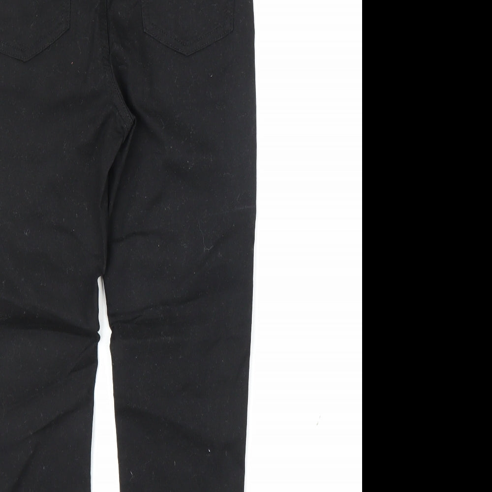 M&S Womens Black  Denim Cropped Jeans Size 8 L21 in