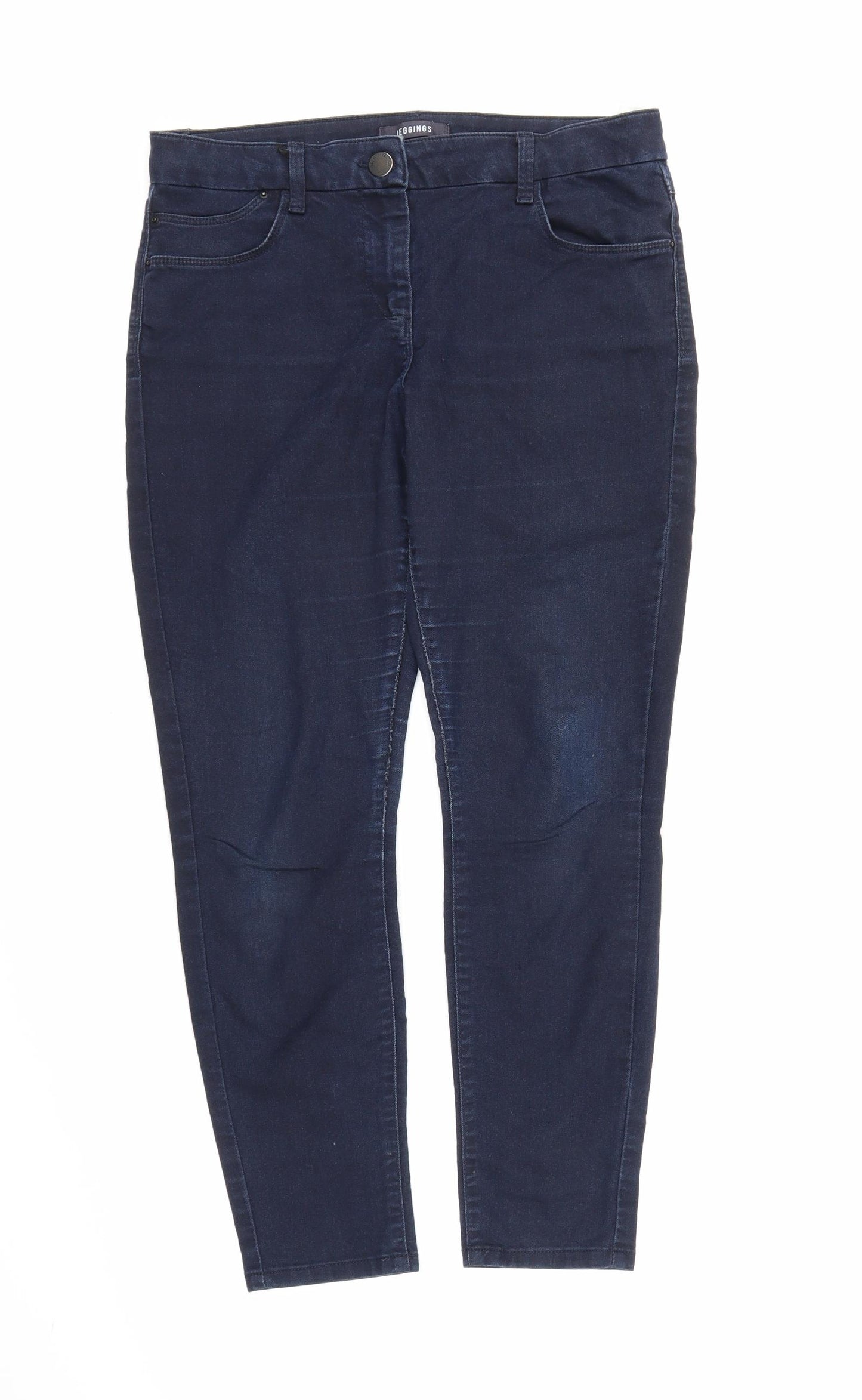 M&S Womens Blue  Denim Jegging Jeans Size 12 L24 in