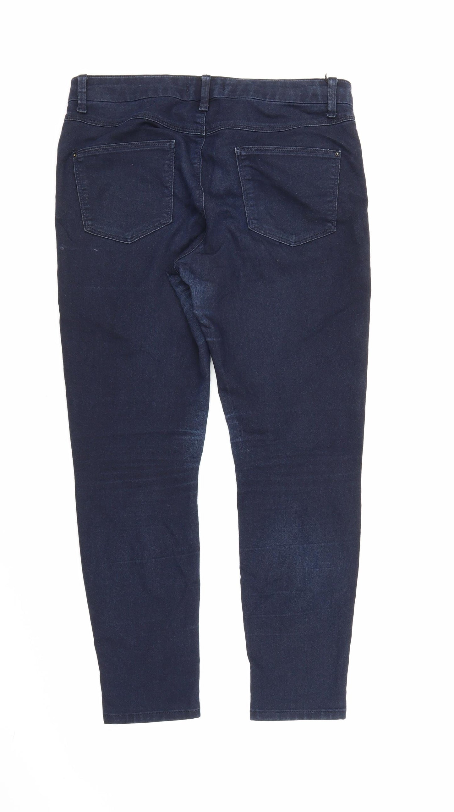 M&S Womens Blue  Denim Jegging Jeans Size 12 L24 in