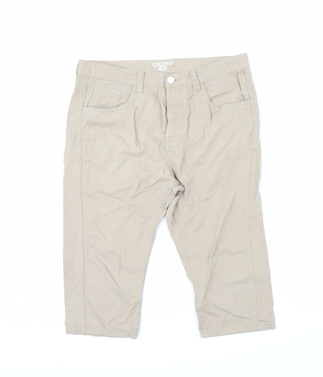 Primark Mens Beige   Chino Shorts Size 32 in