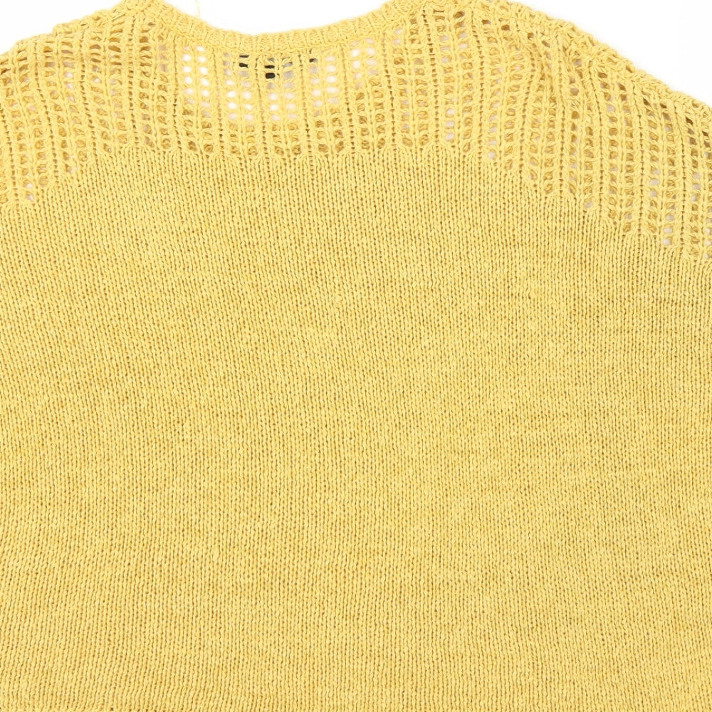 Peacocks Womens Yellow   Pullover Jumper Size S