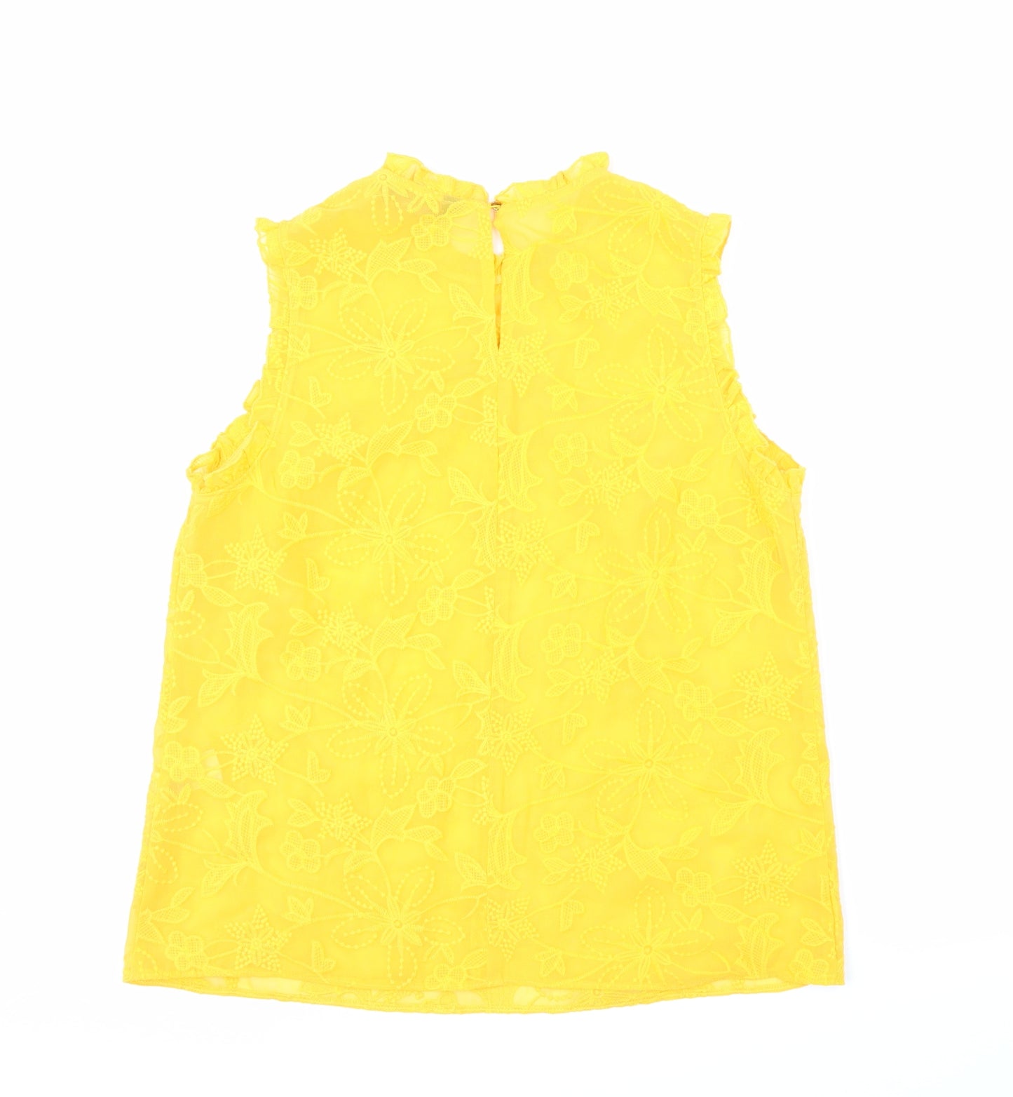 F&F Womens Yellow Floral  Basic Blouse Size 14