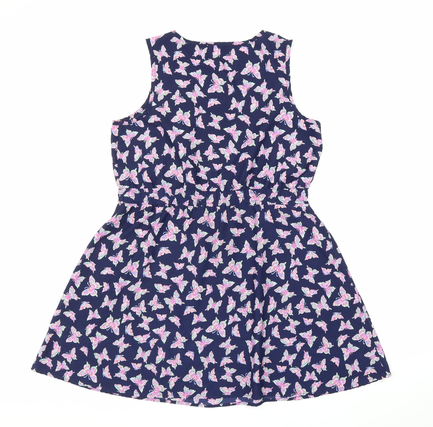 Primark Womens Purple Animal Print  A-Line  Size 14  - Butterflies