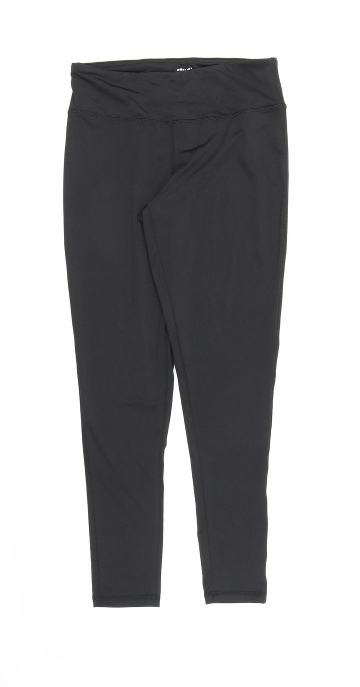 Studio Womens Black Capri Leggings Size 8 L23 in