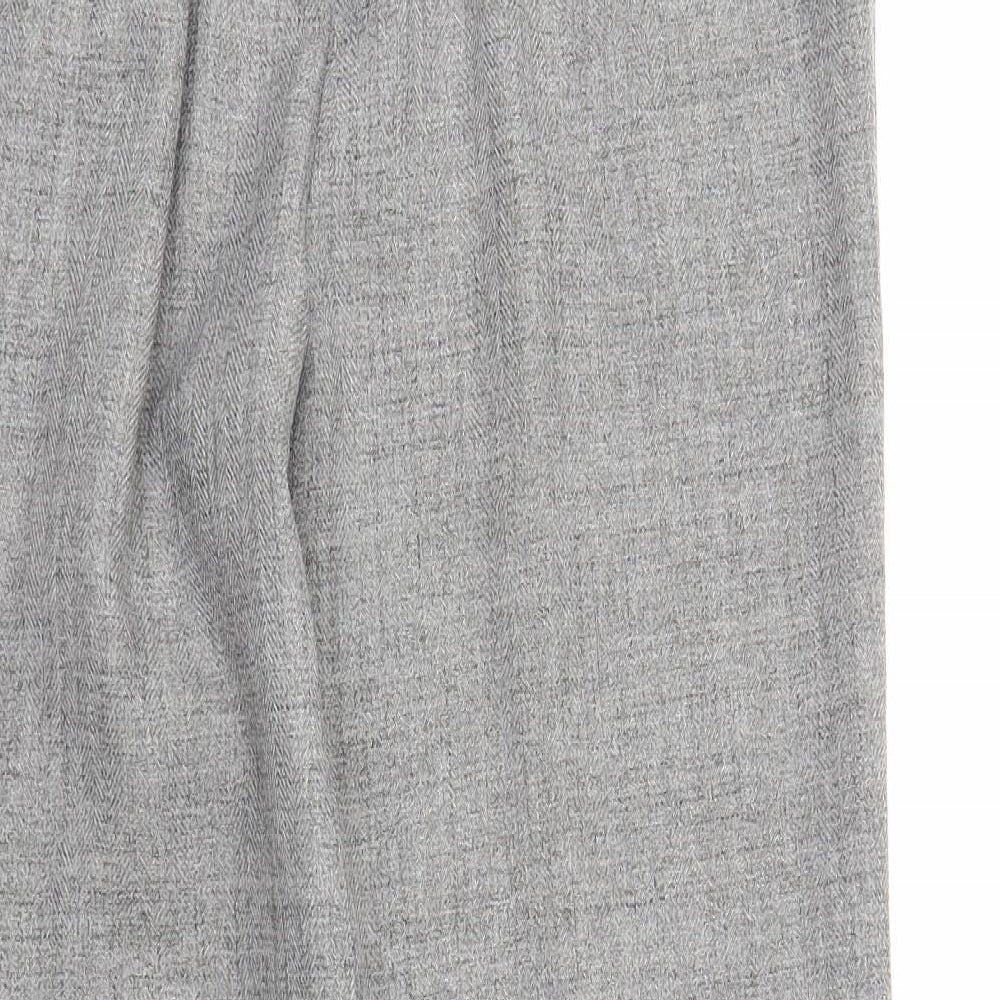 M&S Womens Grey   Capri Trousers Size 14 L25 in