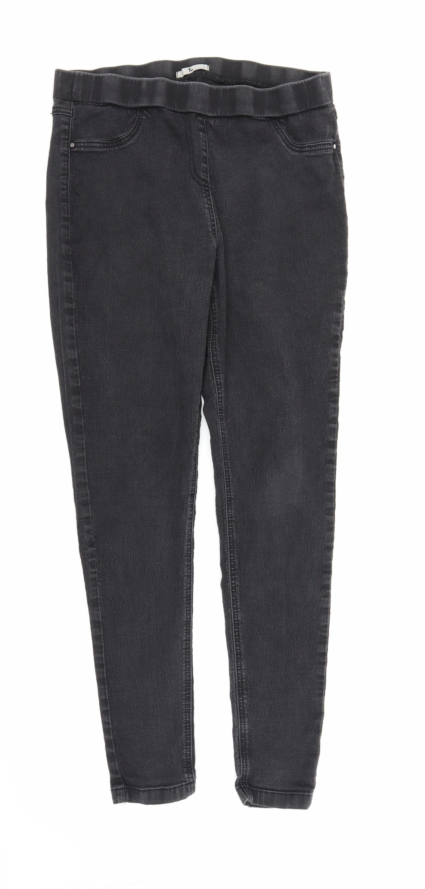 TU Womens Black  Denim Jegging Jeans Size 14 L28 in