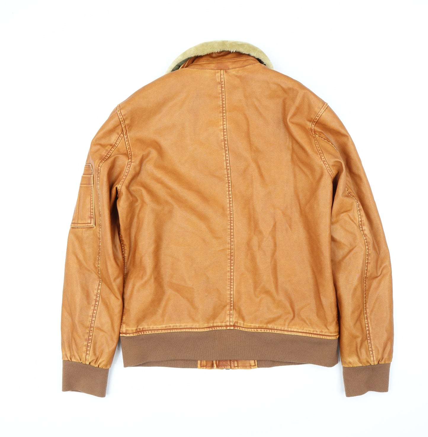 Zara Mens Brown   Bomber Jacket Coat Size XL