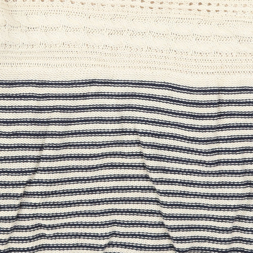 Oasis Womens Beige Striped  Pullover Jumper Size L