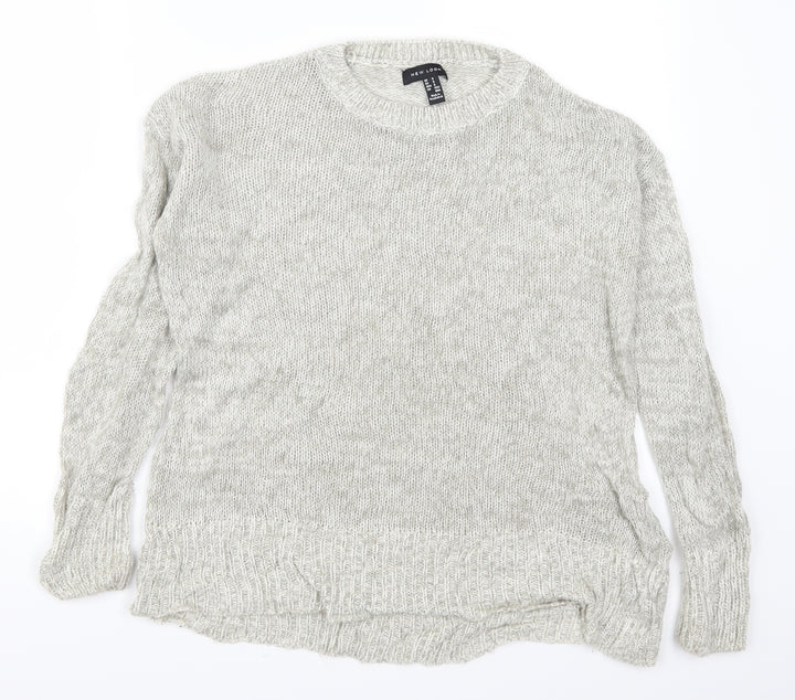 New Look Womens Grey Pullover Jumper Size S