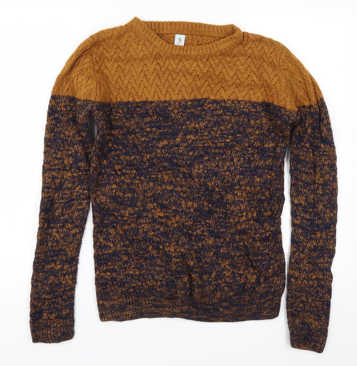TU Boys Brown   Pullover Jumper Size 14 Years