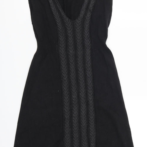 Studio M Womens Grey   Jumper Dress  Size S  - Cable Knit