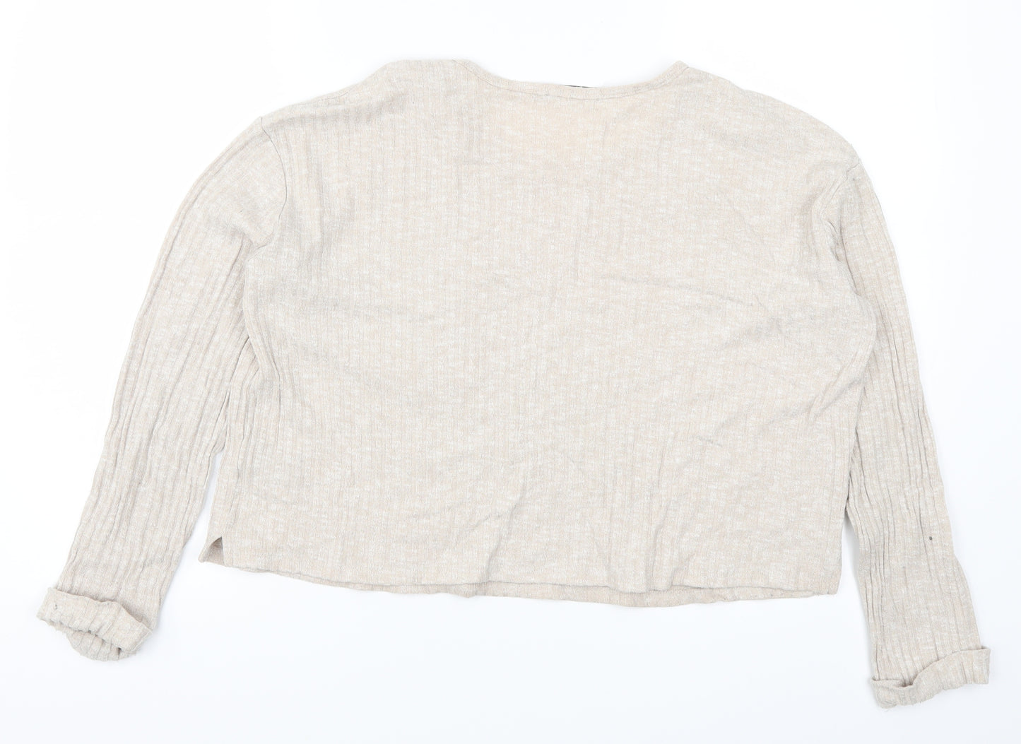 Sportsgirl Womens Beige   Cropped T-Shirt Size M