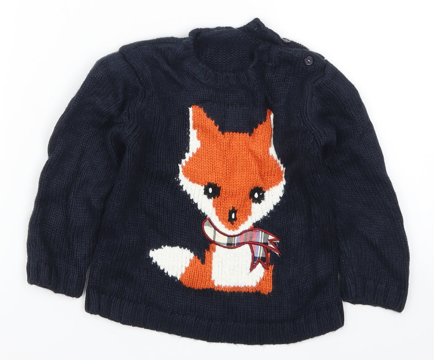 George Baby Blue   Pullover Jumper Size 18-24 Months  - Fox