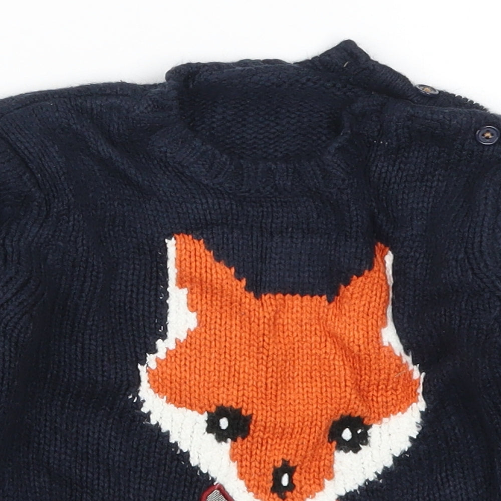 George Baby Blue   Pullover Jumper Size 18-24 Months  - Fox