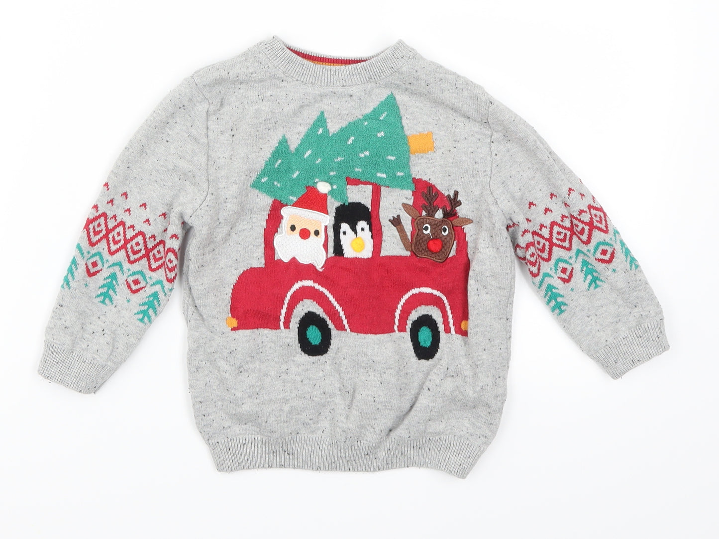 George Boys Gold   Pullover Jumper Size 18-24 Months  - Santa In Car