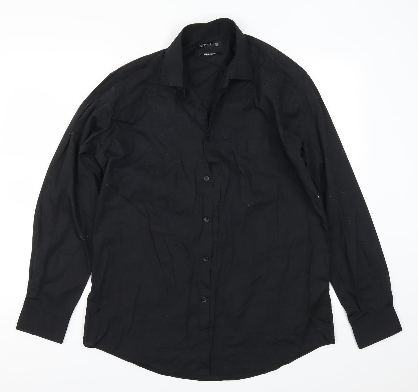 Cedarwood State Mens Black    Dress Shirt Size 15.5