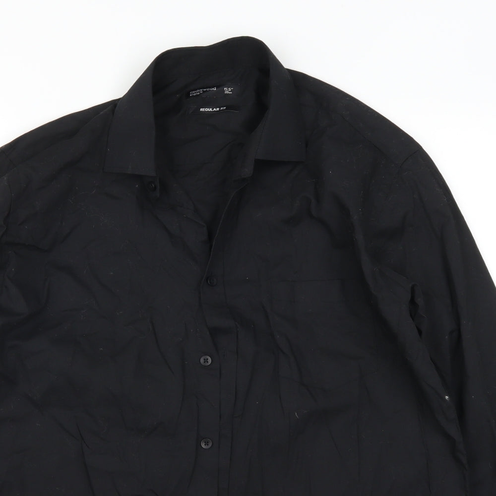 Cedarwood State Mens Black    Dress Shirt Size 15.5