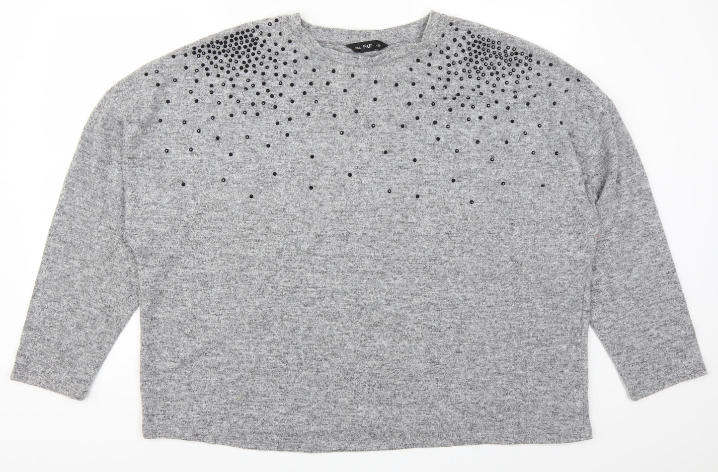 Evans Womens Grey   Pullover Jumper Size 22