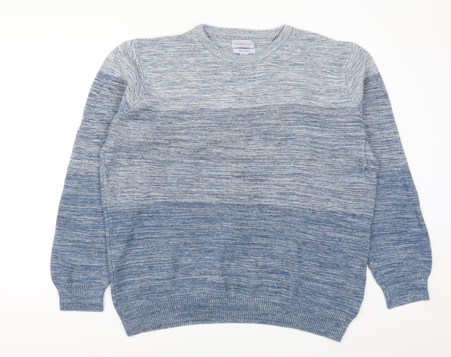Cedarwood State Mens Blue  Knit Pullover Jumper Size 2XL  - Ombre