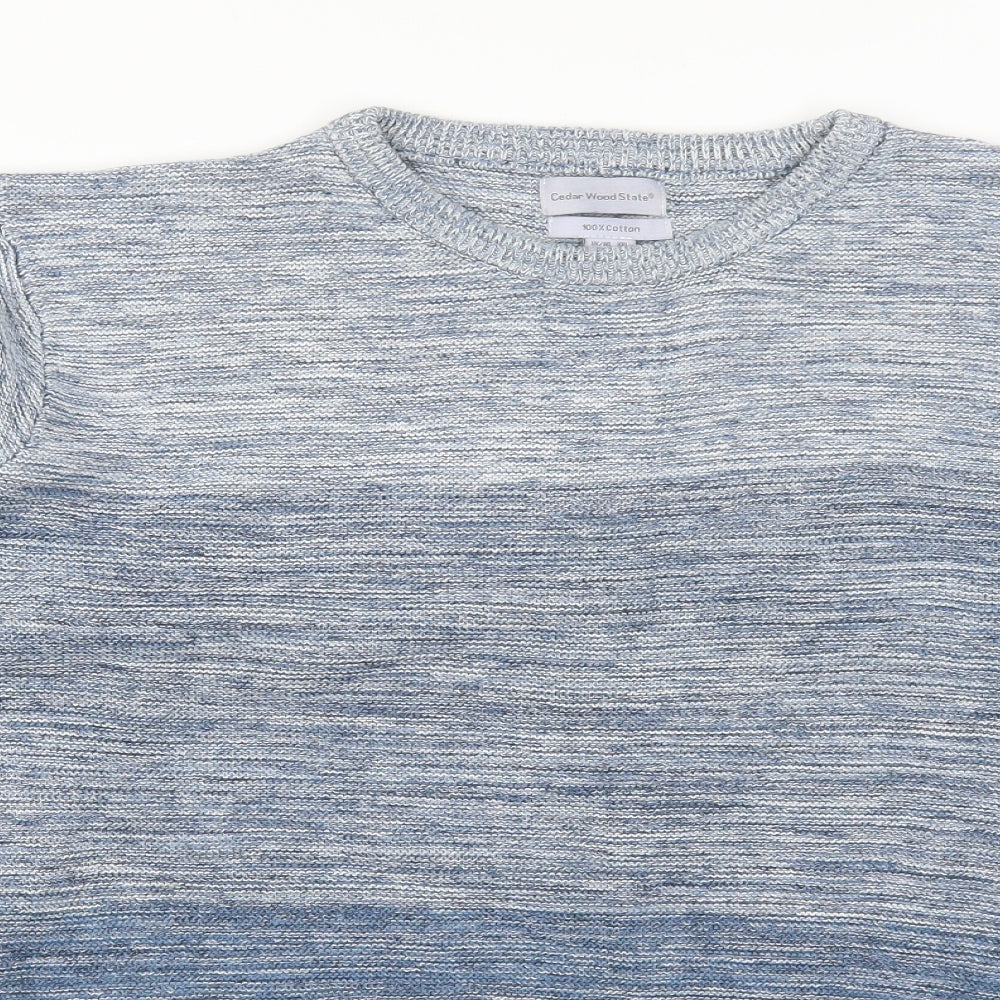 Cedarwood State Mens Blue  Knit Pullover Jumper Size 2XL  - Ombre