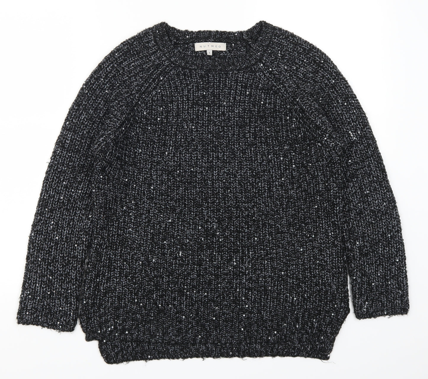 Nutmeg Womens Grey   Pullover Jumper Size 8