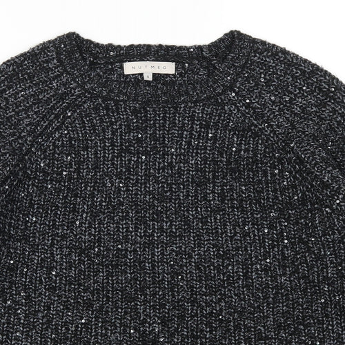 Nutmeg Womens Grey   Pullover Jumper Size 8