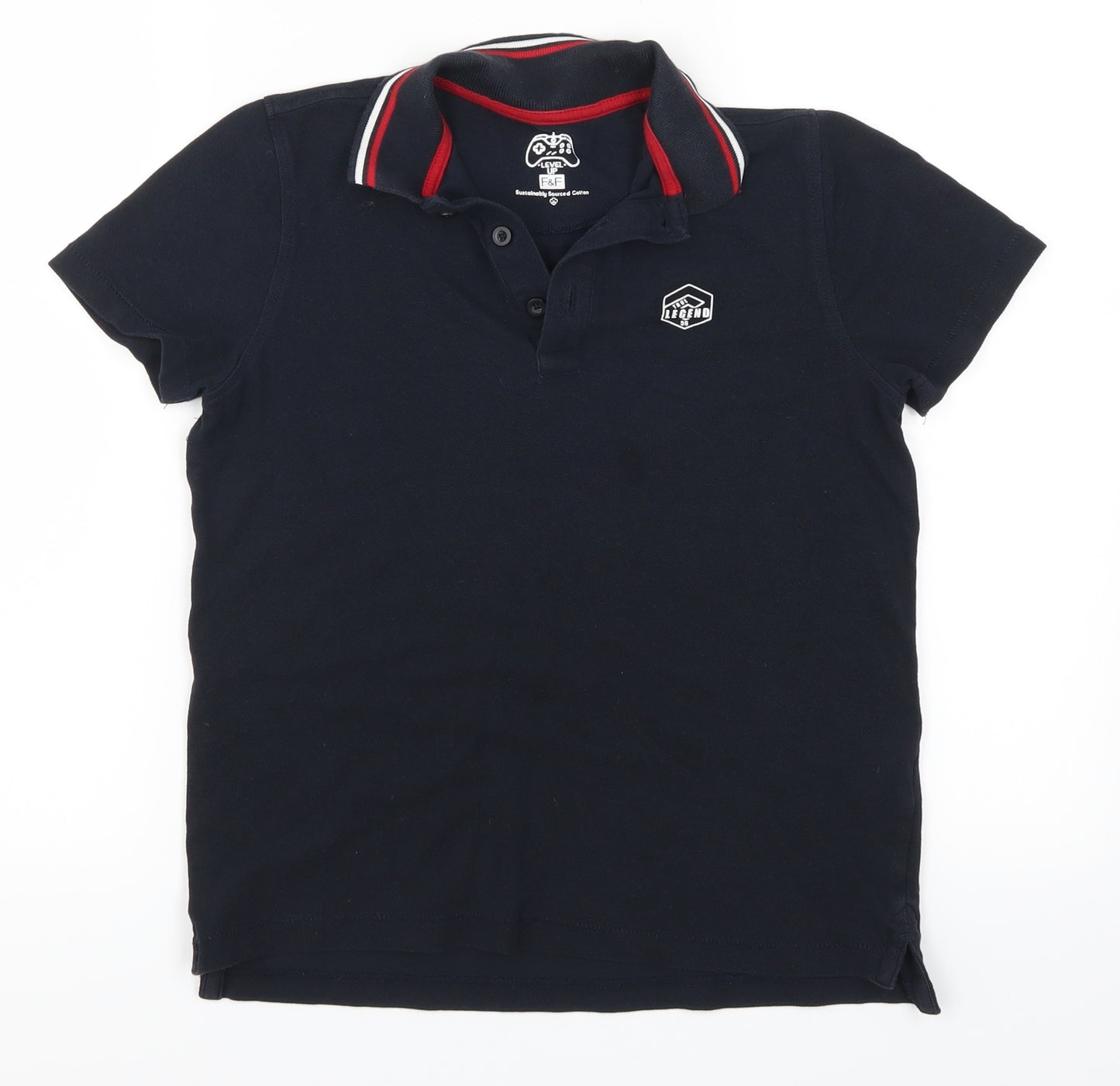 F&F Boys Blue   Basic Polo Size 9-10 Years  - True Legeng