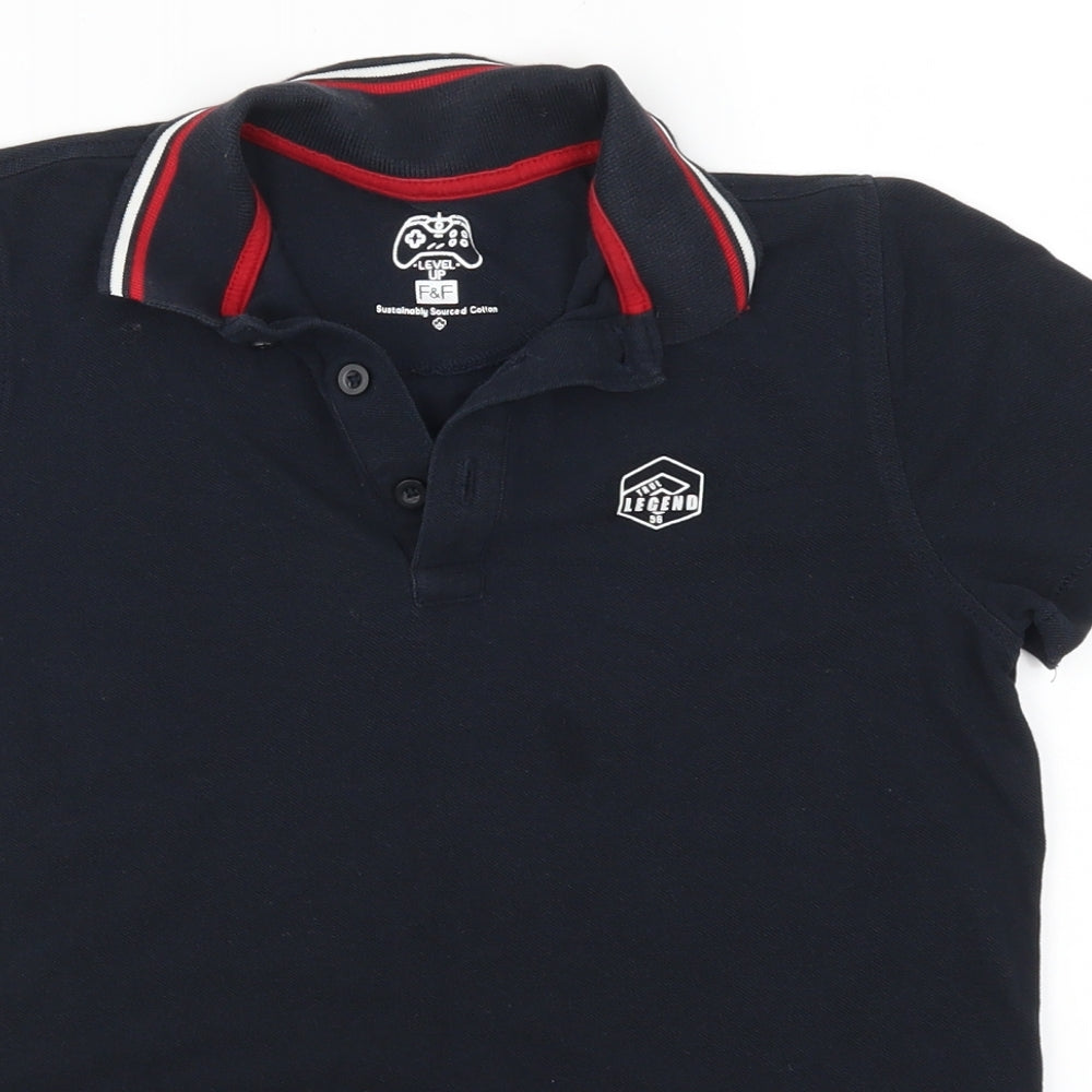 F&F Boys Blue   Basic Polo Size 9-10 Years  - True Legeng
