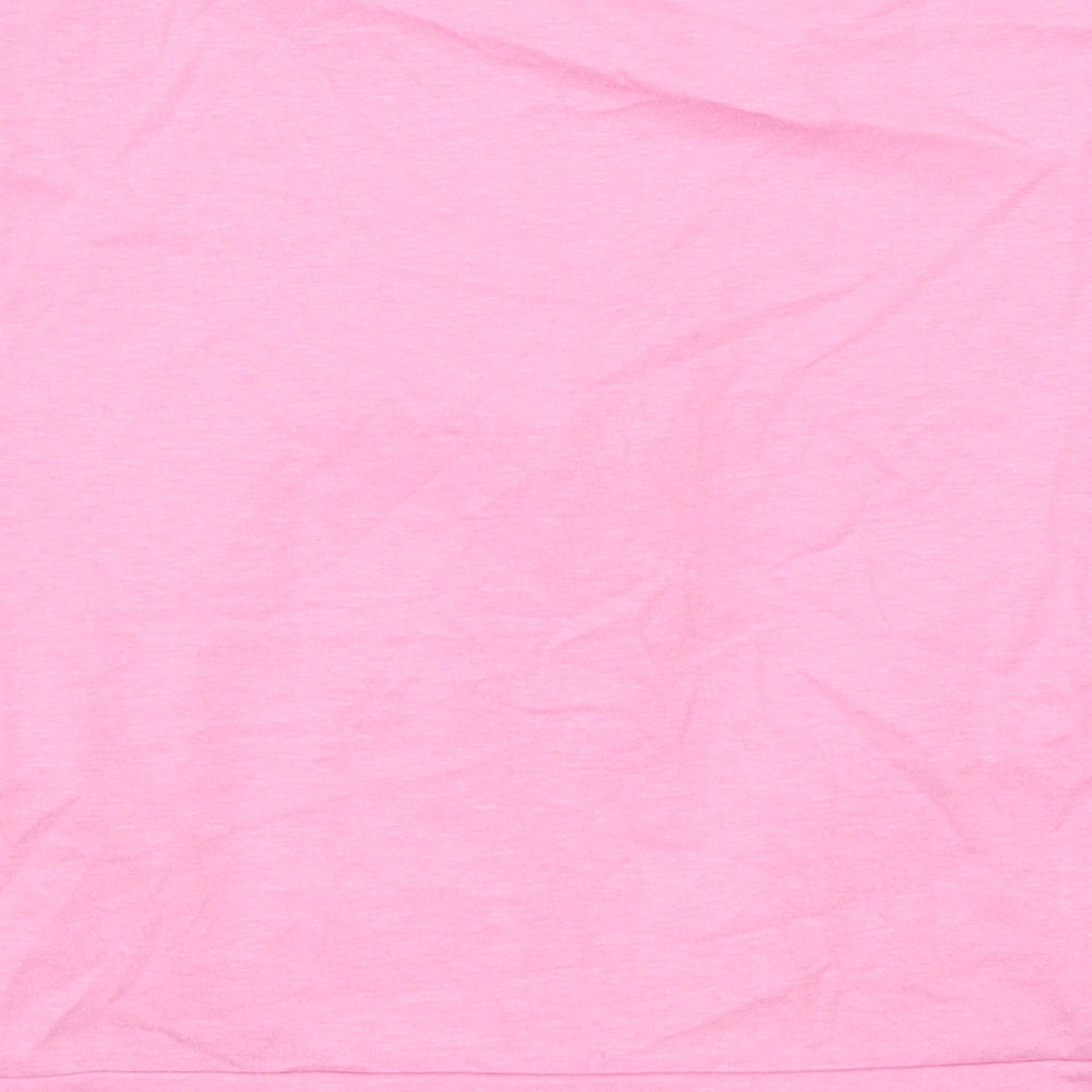 Zara Womens Pink   Cropped T-Shirt Size M  - Twist Front