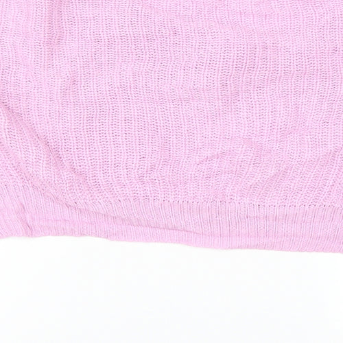 Boohoo Womens Pink   Pullover Jumper Size L