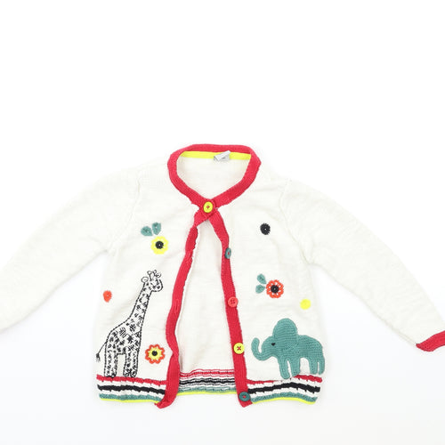 TU Baby White  Knit Cardigan Jumper Size 12-18 Months
